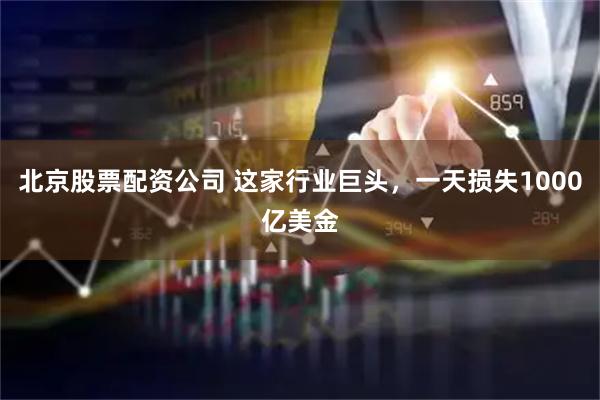 北京股票配资公司 这家行业巨头，一天损失1000亿美金