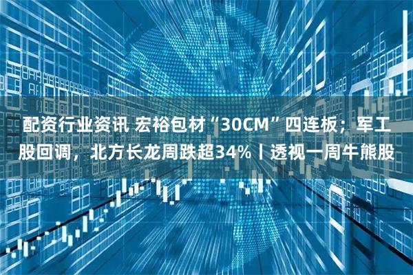 配资行业资讯 宏裕包材“30CM”四连板；军工股回调，北方长龙周跌超34%丨透视一周牛熊股