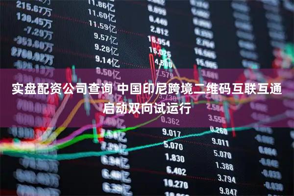 实盘配资公司查询 中国印尼跨境二维码互联互通启动双向试运行